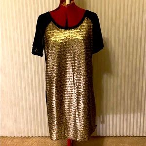 Gentle Fawn Gold sequin dress